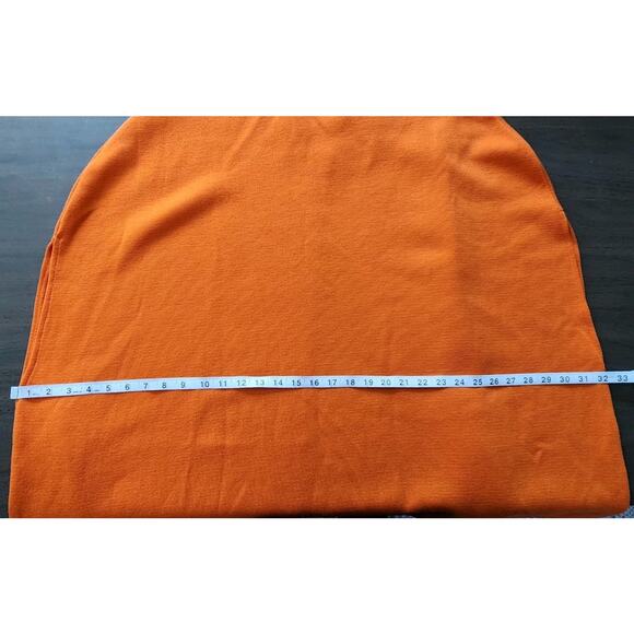Jennifer Tyler Orange Turtle Neck Open Front Wool Cape Size Small - Picture 6 of 7